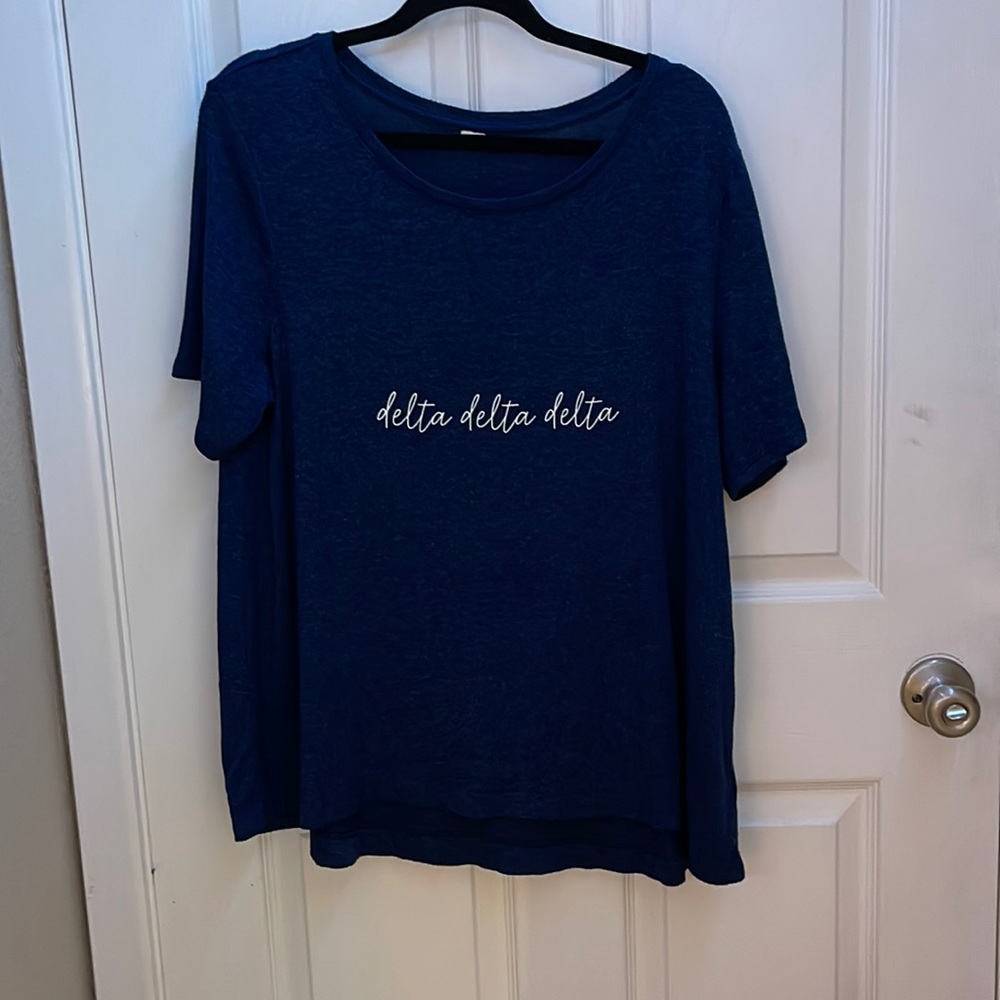 Navy Tri Delta top